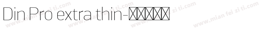 Din Pro extra thin字体转换